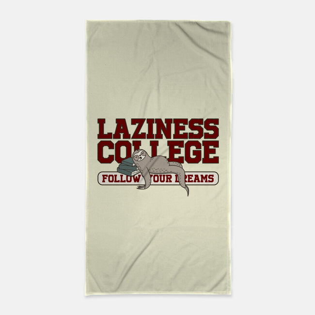 Laziness College-none beach towel-retrodivision