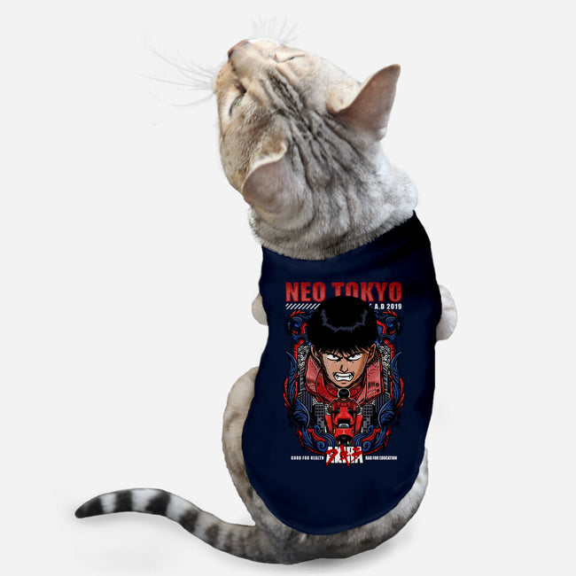 Vintage Kaneda-cat basic pet tank-Verydude Shirt