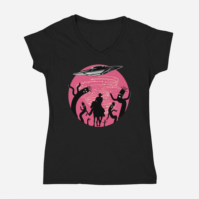 Not Of Planet Earth-womens v-neck tee-palmstreet