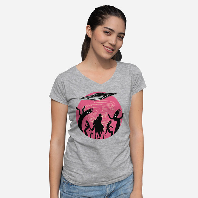 Not Of Planet Earth-womens v-neck tee-palmstreet