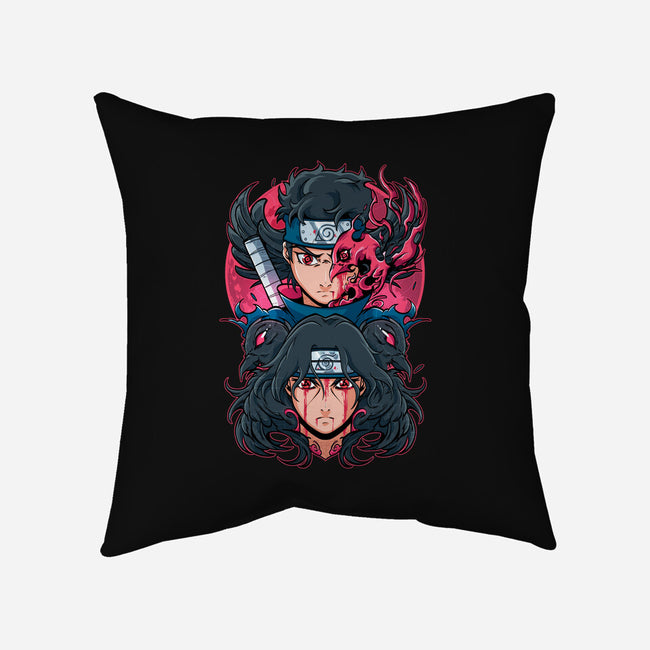 Uchihas-none removable cover w insert throw pillow-Kabuto Studio