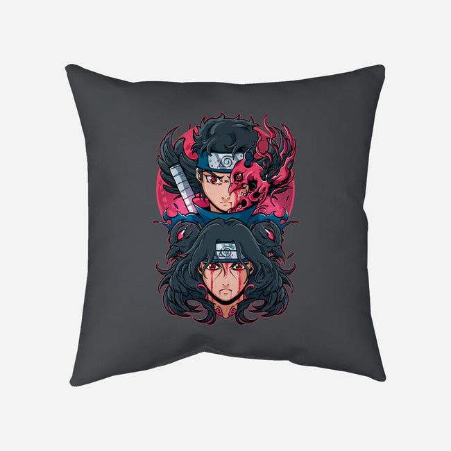 Uchihas-none removable cover w insert throw pillow-Kabuto Studio
