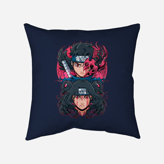 Uchihas-none removable cover w insert throw pillow-Kabuto Studio