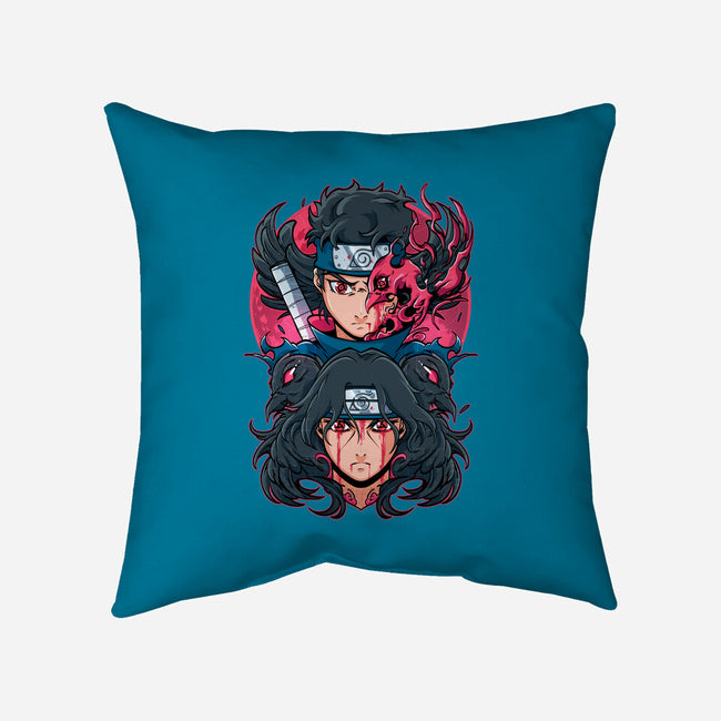 Uchihas-none removable cover w insert throw pillow-Kabuto Studio