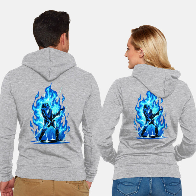 Shocking Guitar-unisex zip-up sweatshirt-spoilerinc