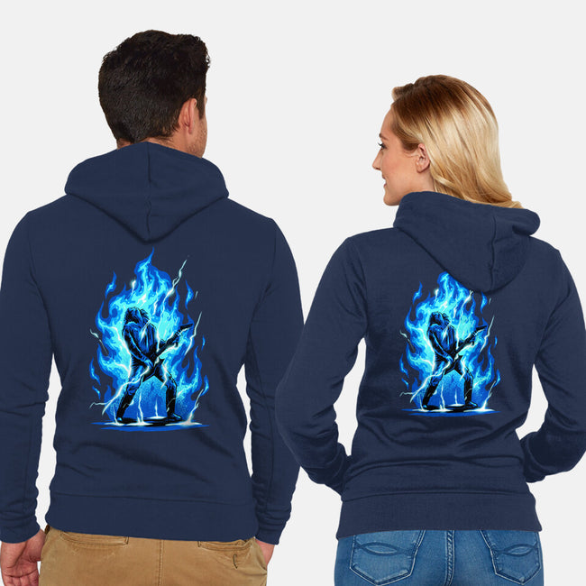 Shocking Guitar-unisex zip-up sweatshirt-spoilerinc