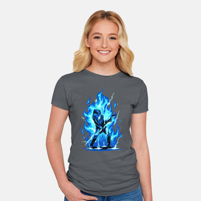 Shocking Guitar-womens fitted tee-spoilerinc