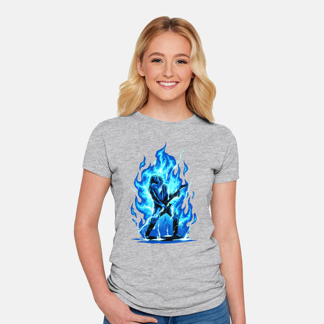 Shocking Guitar-womens fitted tee-spoilerinc