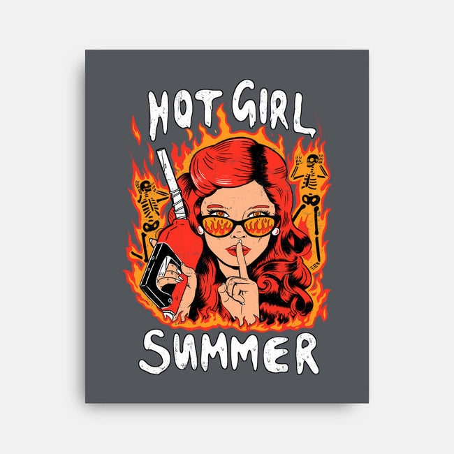 Hot Girl Summer-none stretched canvas-8BitHobo