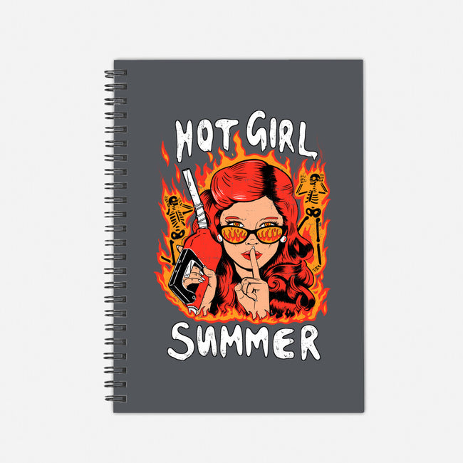 Hot Girl Summer-none dot grid notebook-8BitHobo