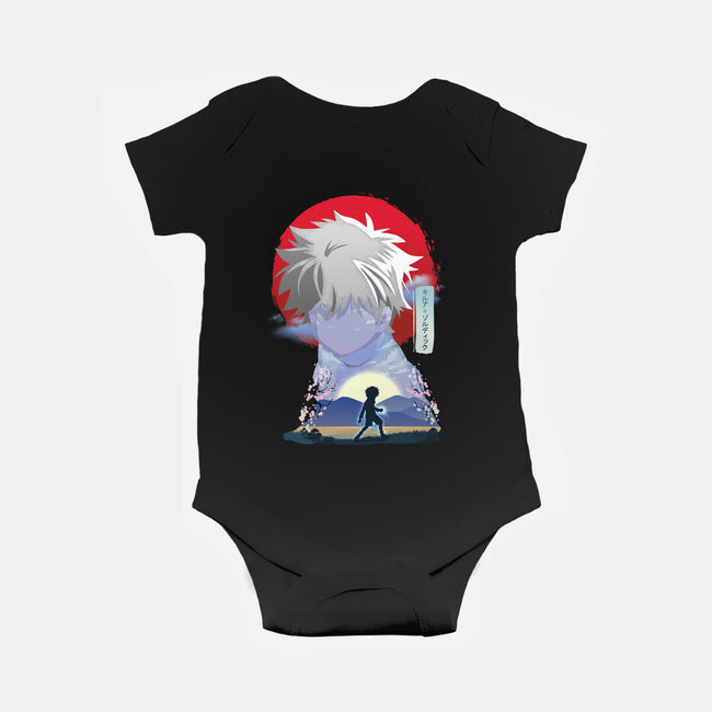 Killua Zoldyck-baby basic onesie-sacca