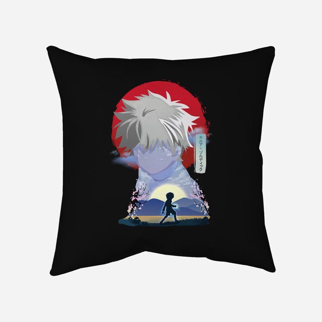 Killua Zoldyck-none removable cover w insert throw pillow-sacca
