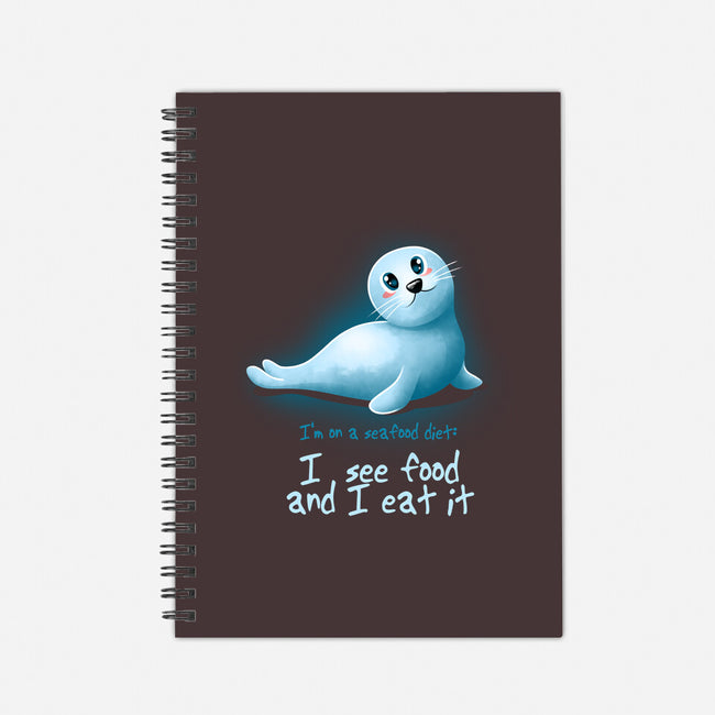 Seafood Diet-none dot grid notebook-erion_designs