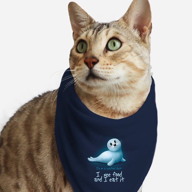 Seafood Diet-cat bandana pet collar-erion_designs