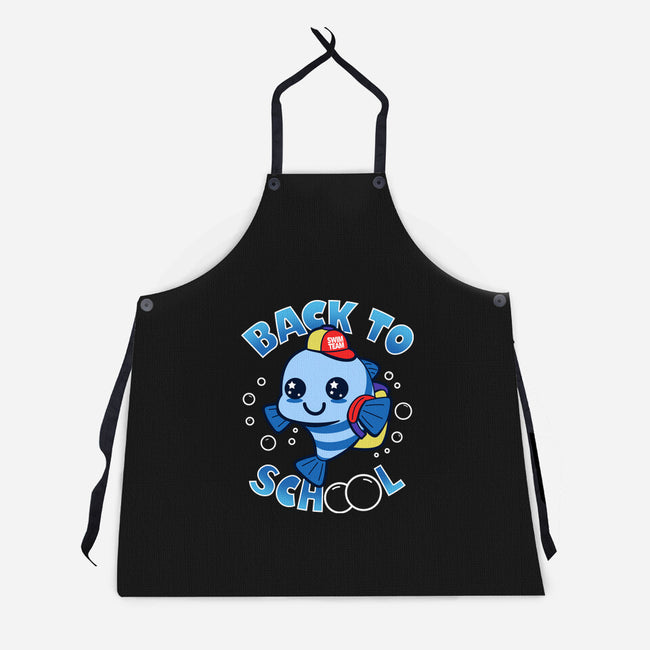 Back To School Of Fish-unisex kitchen apron-Boggs Nicolas