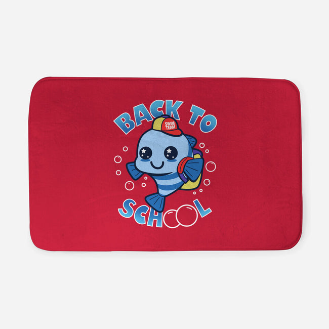 Back To School Of Fish-none memory foam bath mat-Boggs Nicolas