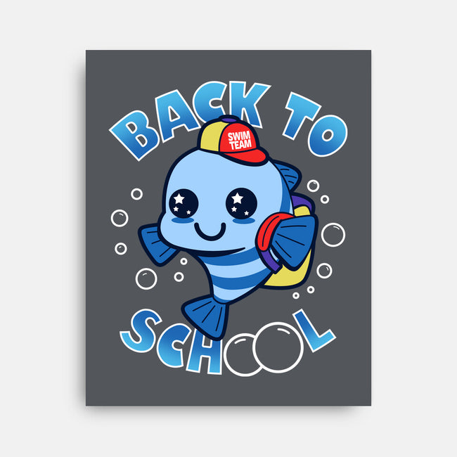 Back To School Of Fish-none stretched canvas-Boggs Nicolas