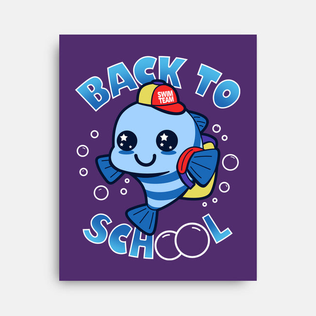 Back To School Of Fish-none stretched canvas-Boggs Nicolas