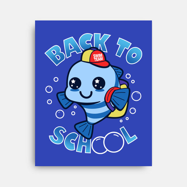 Back To School Of Fish-none stretched canvas-Boggs Nicolas