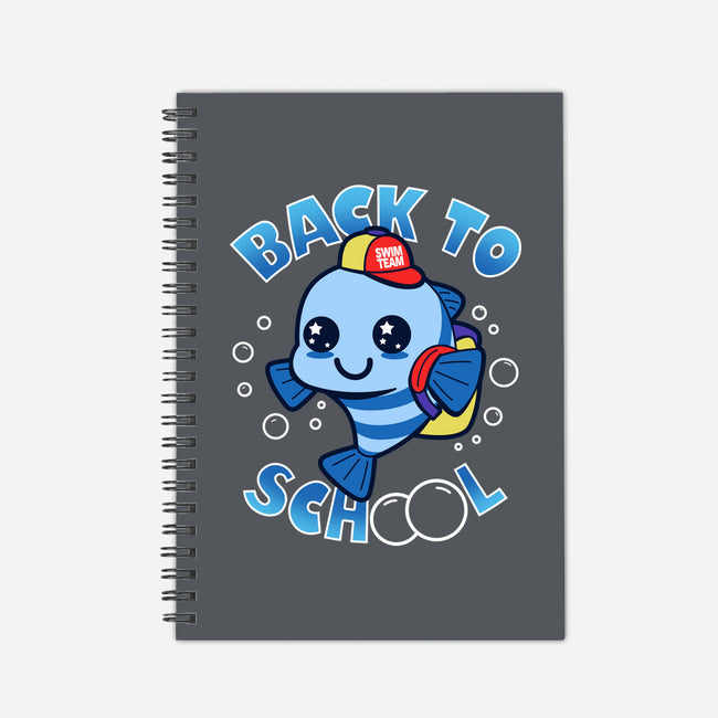 Back To School Of Fish-none dot grid notebook-Boggs Nicolas