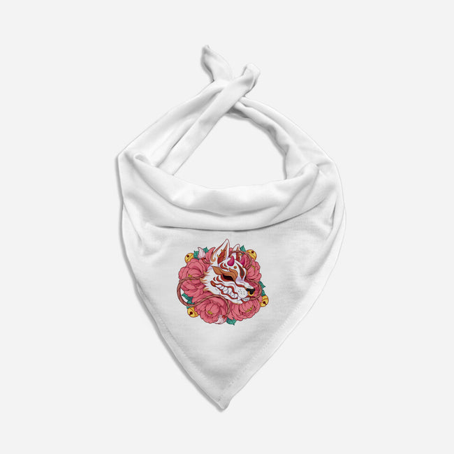 Kitsune Mask-dog bandana pet collar-Zaia Bloom