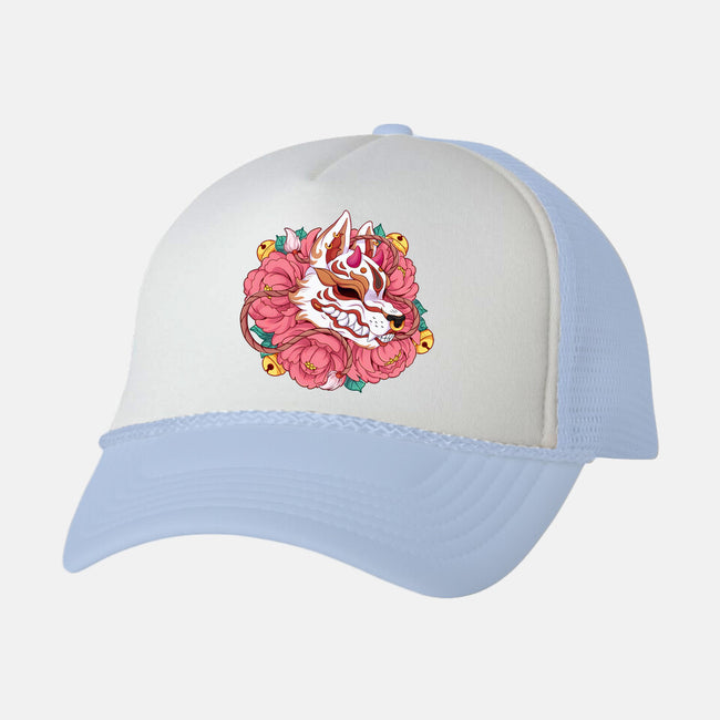 Kitsune Mask-unisex trucker hat-Zaia Bloom