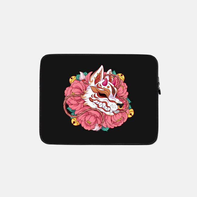 Kitsune Mask-none zippered laptop sleeve-Zaia Bloom