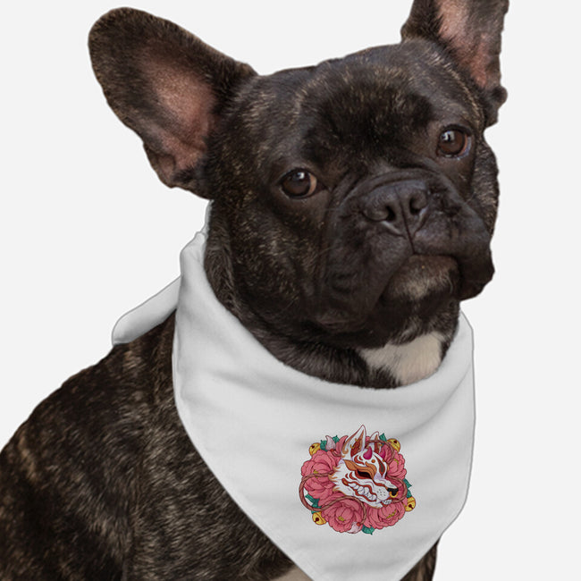 Kitsune Mask-dog bandana pet collar-Zaia Bloom