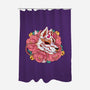 Kitsune Mask-none polyester shower curtain-Zaia Bloom