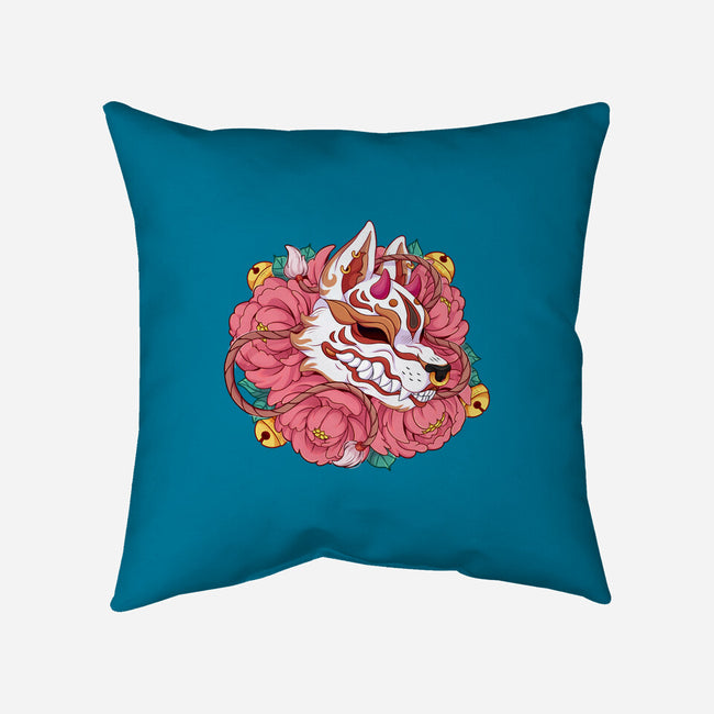 Kitsune Mask-none removable cover throw pillow-Zaia Bloom