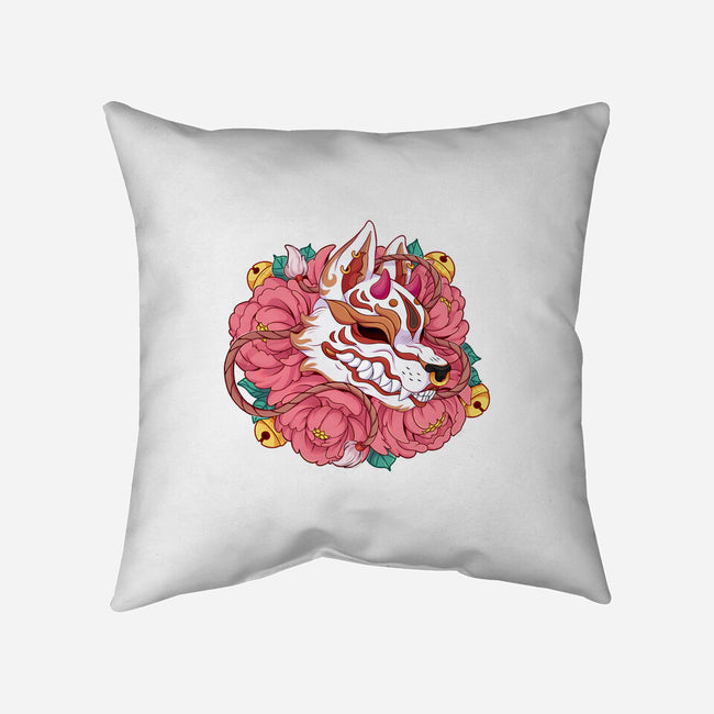 Kitsune Mask-none removable cover throw pillow-Zaia Bloom