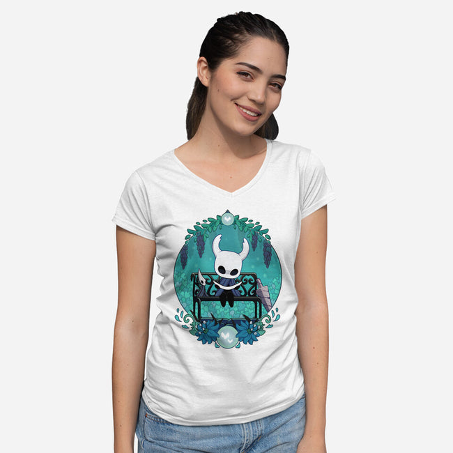 Creature Adventure-womens v-neck tee-Zaia Bloom