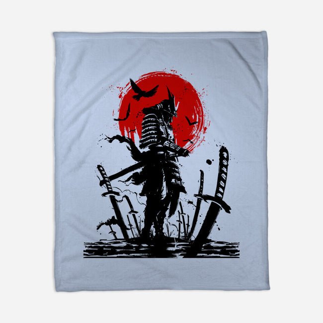 Samurai Japan-none fleece blanket-Faissal Thomas