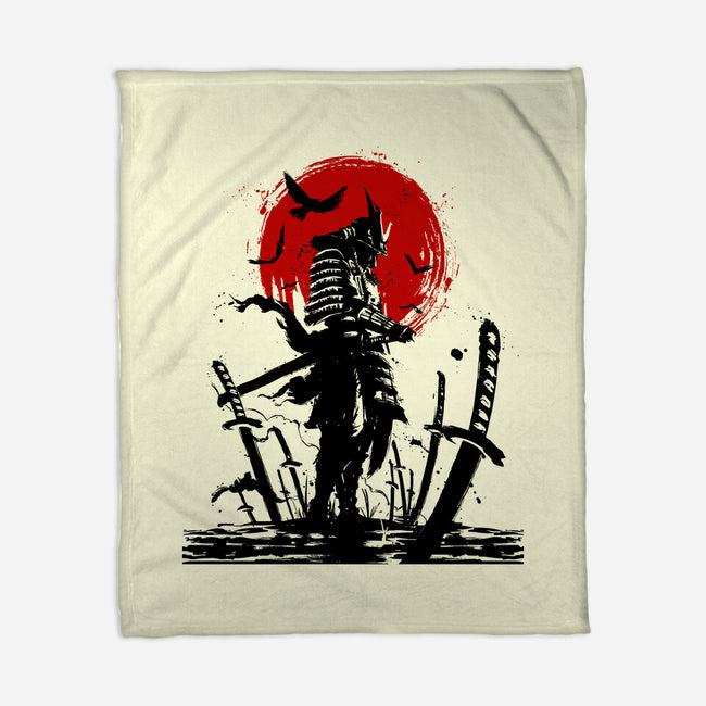 Samurai Japan-none fleece blanket-Faissal Thomas