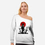 Samurai Japan-womens off shoulder sweatshirt-Faissal Thomas