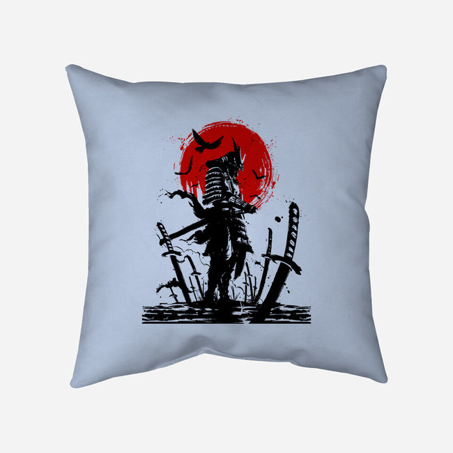 Samurai Japan-none removable cover w insert throw pillow-Faissal Thomas