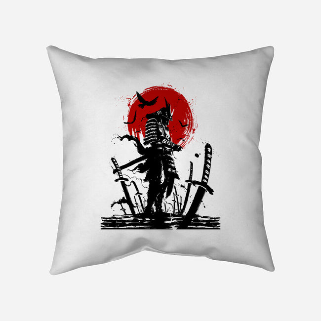 Samurai Japan-none removable cover w insert throw pillow-Faissal Thomas