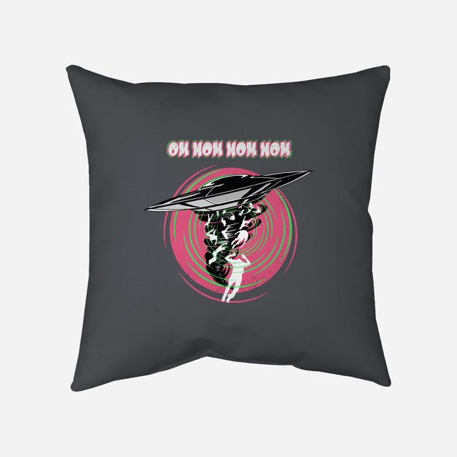 Feed The Saucer-none removable cover throw pillow-palmstreet