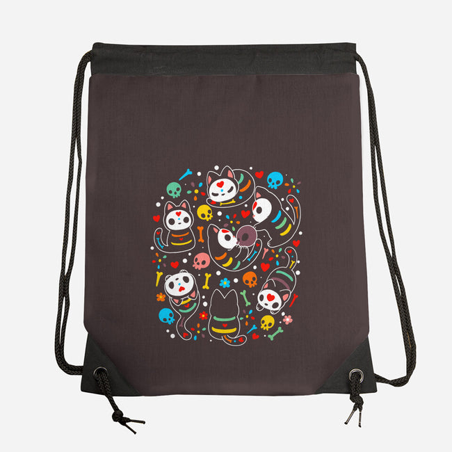 Sweet Spook Cat-none drawstring bag-Vallina84