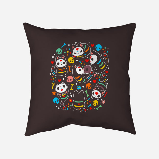 Sweet Spook Cat-none removable cover w insert throw pillow-Vallina84