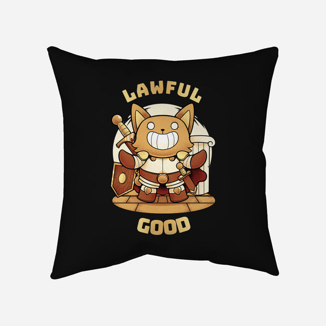 Lawful Good-none removable cover w insert throw pillow-FunkVampire