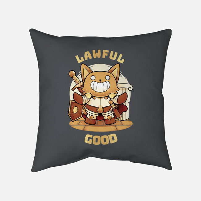Lawful Good-none removable cover w insert throw pillow-FunkVampire