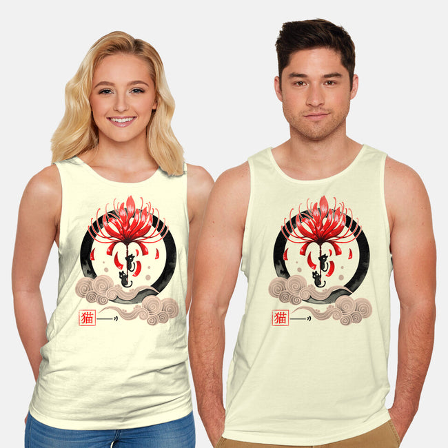 Neko Flower-unisex basic tank-Vallina84