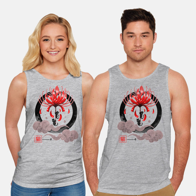 Neko Flower-unisex basic tank-Vallina84
