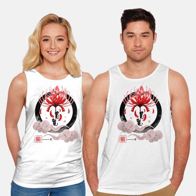 Neko Flower-unisex basic tank-Vallina84