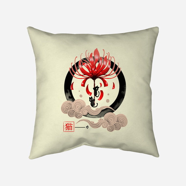 Neko Flower-none removable cover w insert throw pillow-Vallina84