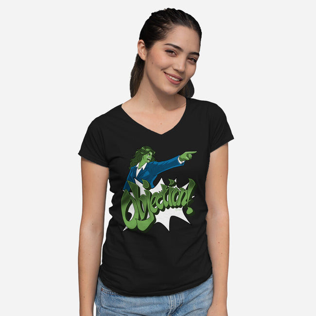 Super Lawyer-womens v-neck tee-Andriu