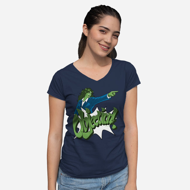 Super Lawyer-womens v-neck tee-Andriu