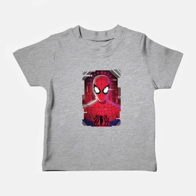 Spider Glitch-baby basic tee-danielmorris1993