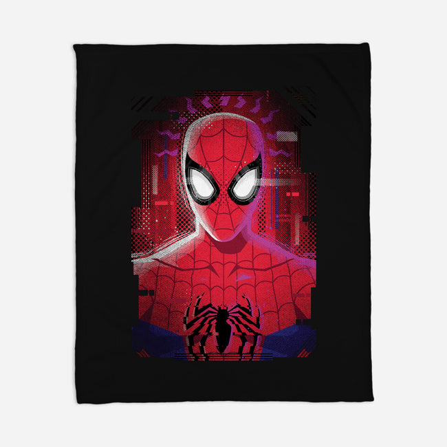 Spider Glitch-none fleece blanket-danielmorris1993